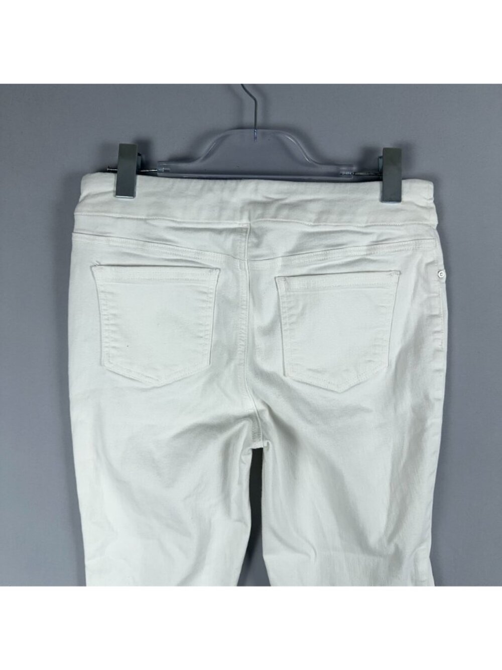 Chicos Jeggings Ankle Jeans Size 6 Regular Mid Rise Skinny Eyelet Raw Hem Pullon - Picture 3 of 12